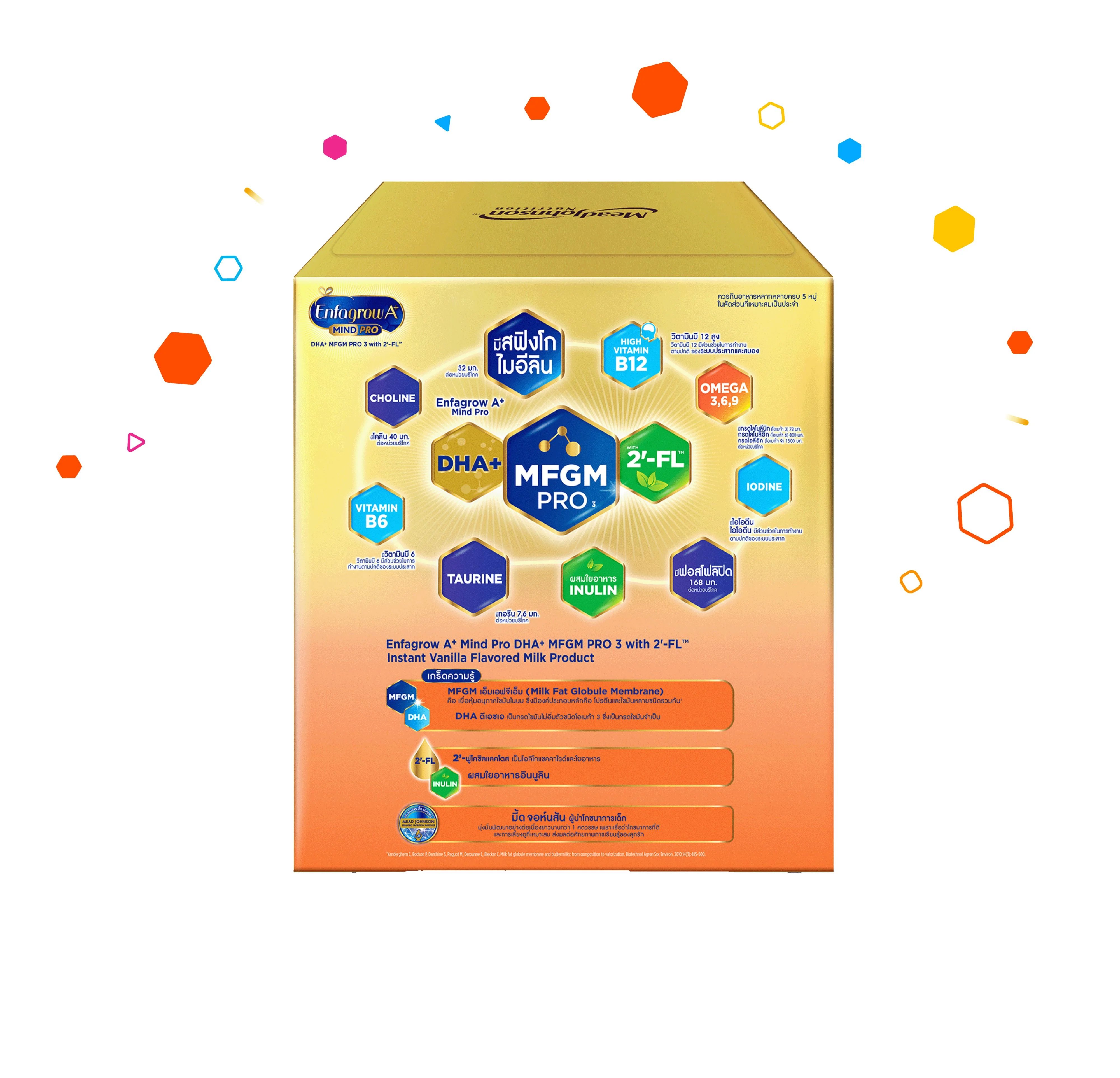 นมผง เอนฟาโกร เอพลัส มายด์โปร สูตร3 กลิ่นวานิลลา (1275 กรัม) Enfagrow A+ MindPro Stage3 Vanilla (1275 g) - Image 4