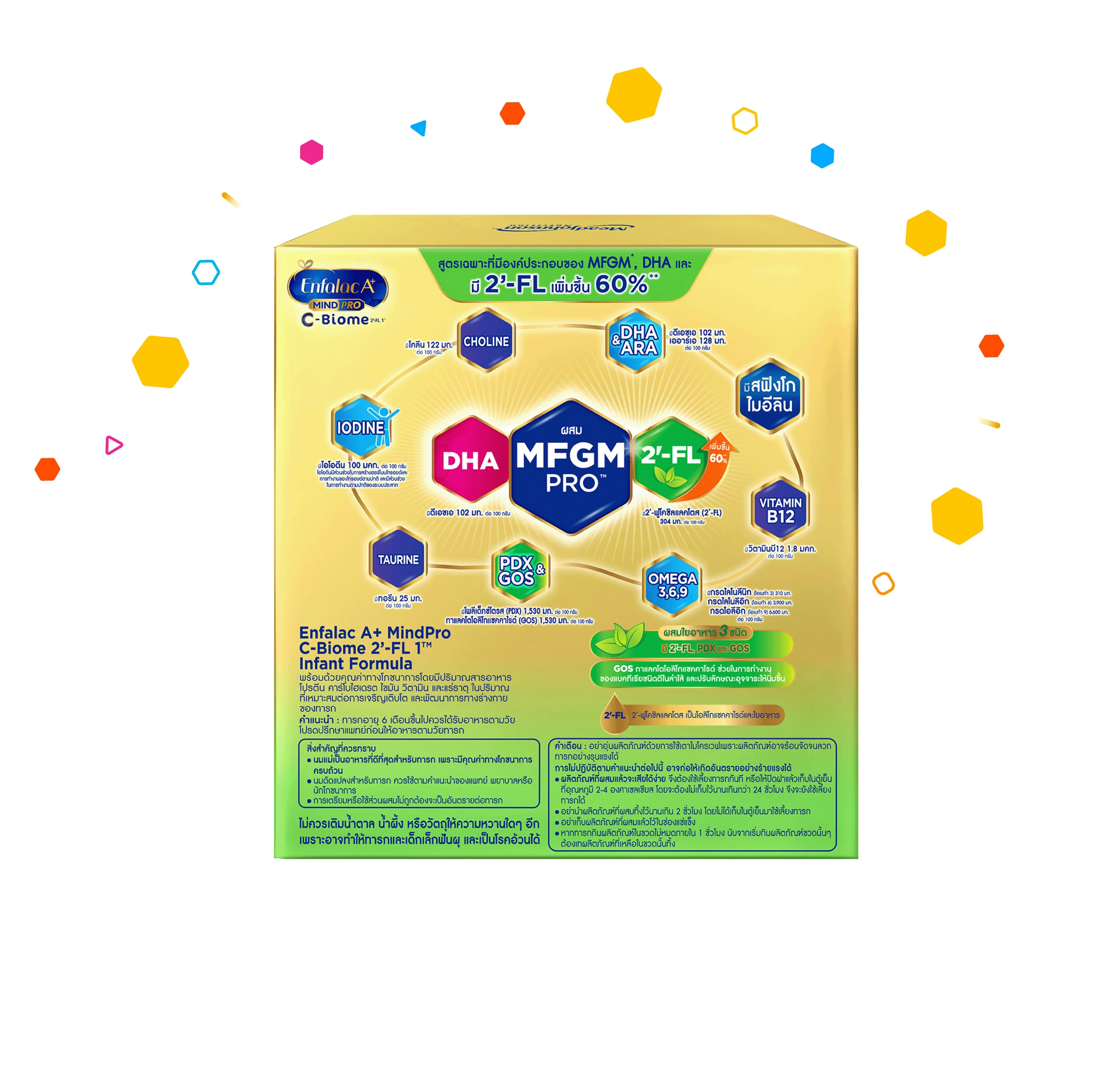 นมผง เอนฟาแล็ค เอพลัส ซี-ไบโอม สูตร1 (225 กรัม) Enfalac A+ MindPro C-Biome Stage1 (225 g) - Image 4