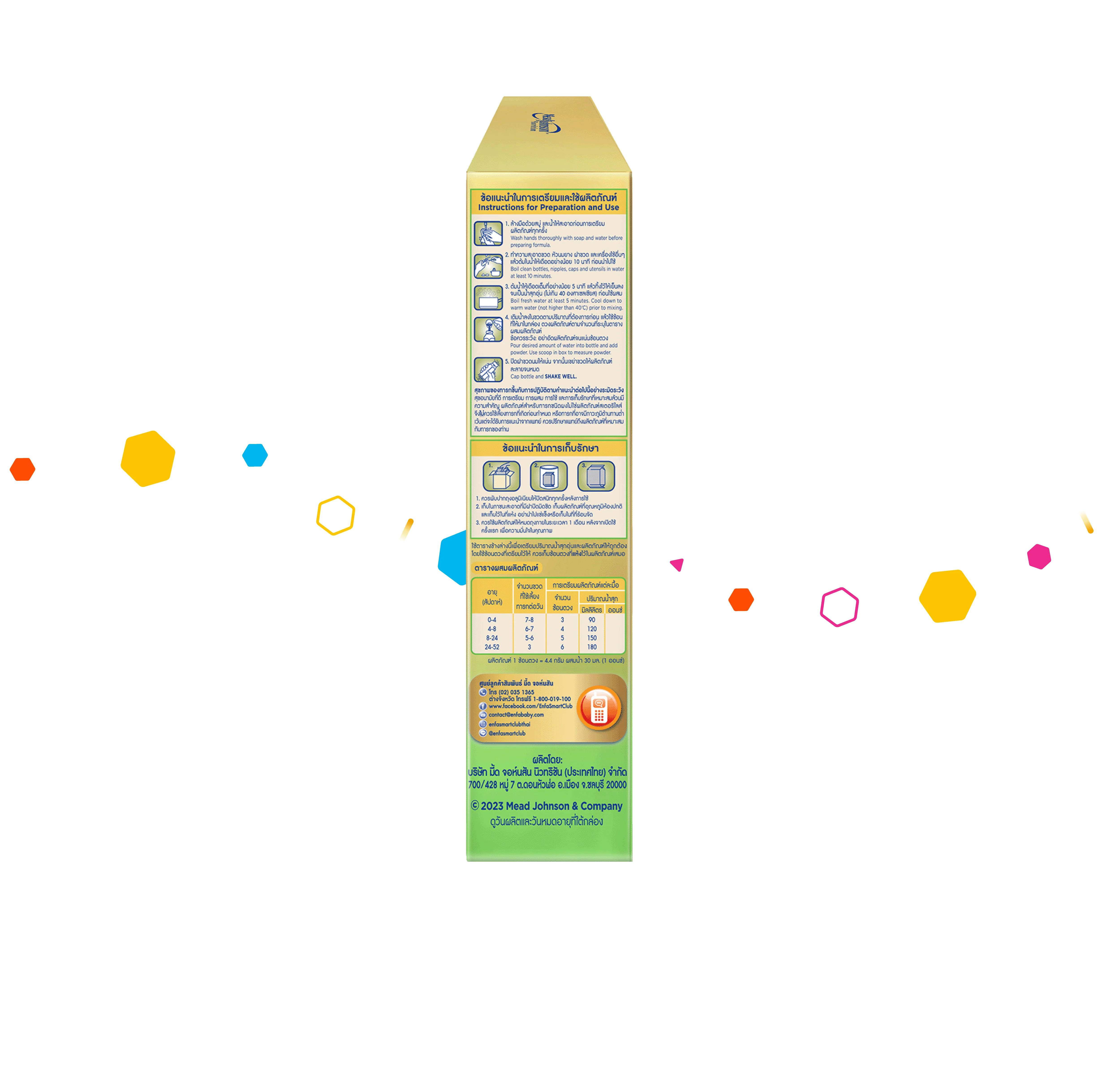 นมผง เอนฟาแล็ค เอพลัส ซี-ไบโอม สูตร1 (475 กรัม) Enfalac A+ MindPro C-Biome Stage1 (475 g) - Image 3