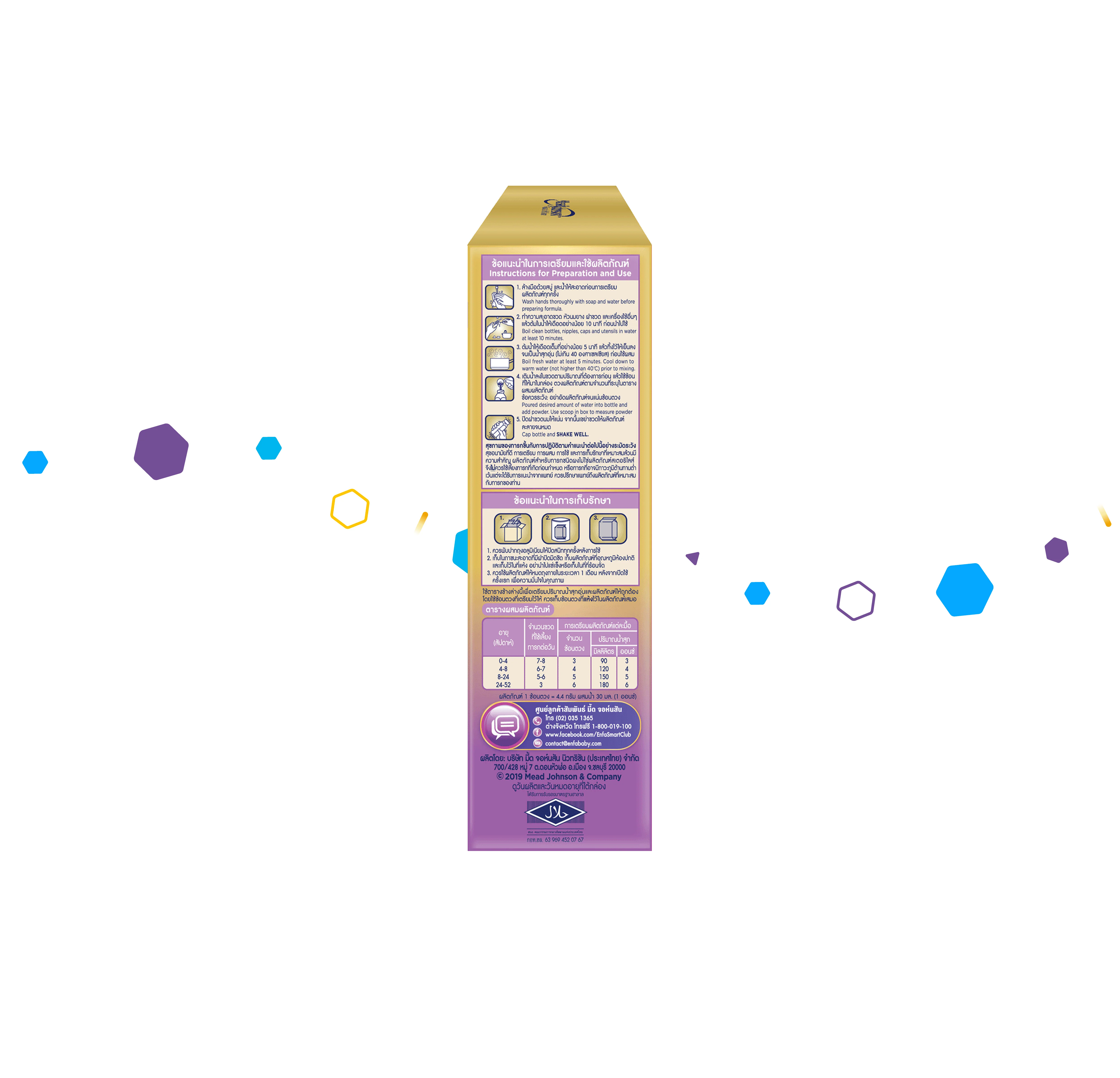 นมผง เอนฟาแล็ค เอพลัส มายด์โปร เจนเทิล แคร์ สูตร1 (320 กรัม) Enfalac A+ MindPro Gentle Care Stage1 (320 g) - Image 3