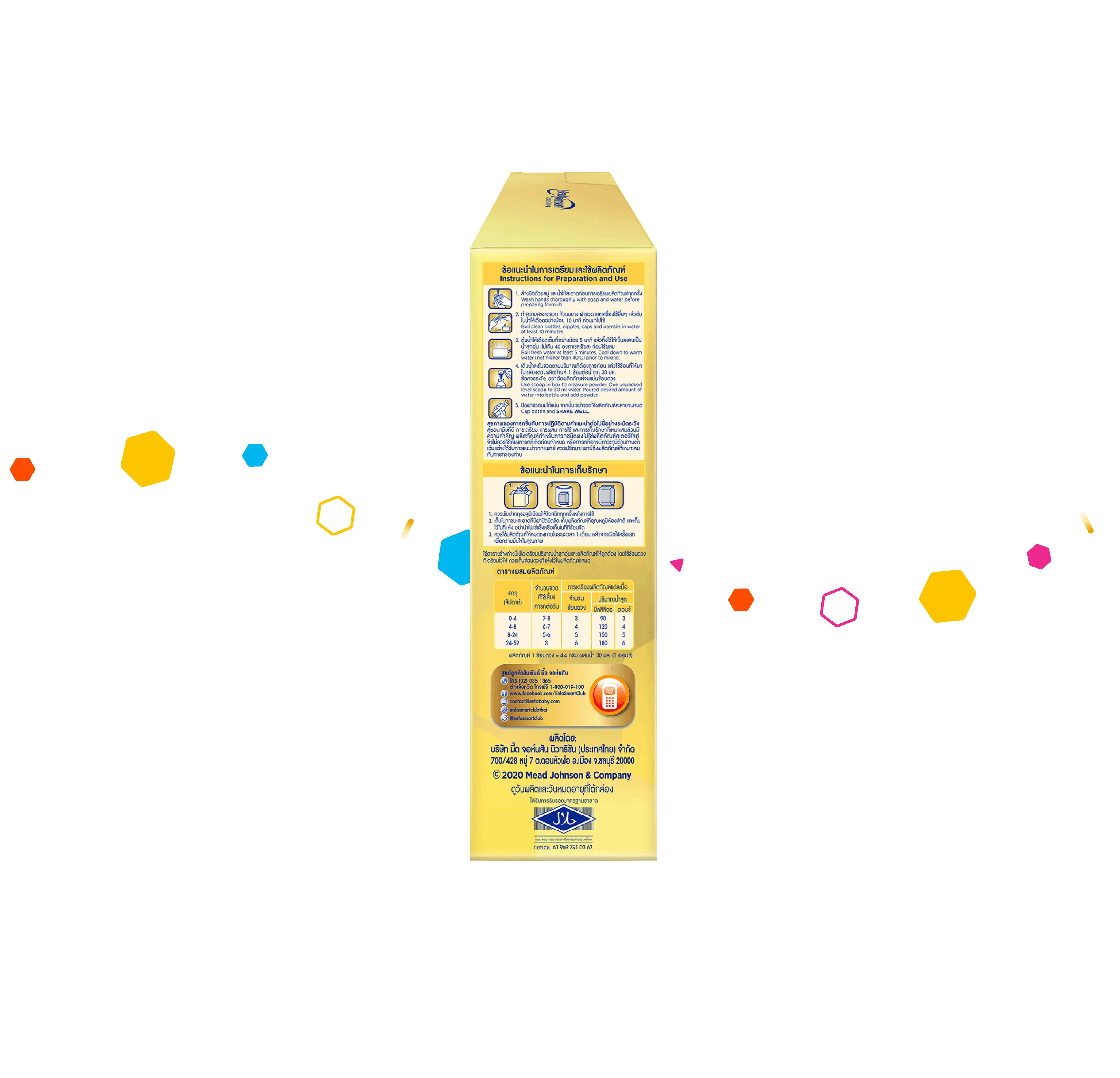 นมผง เอนฟาแล็ค เอพลัส มายด์โปร สูตร1 (225 กรัม) Enfalac A+ MindPro Stage1 (225 g) - Image 3