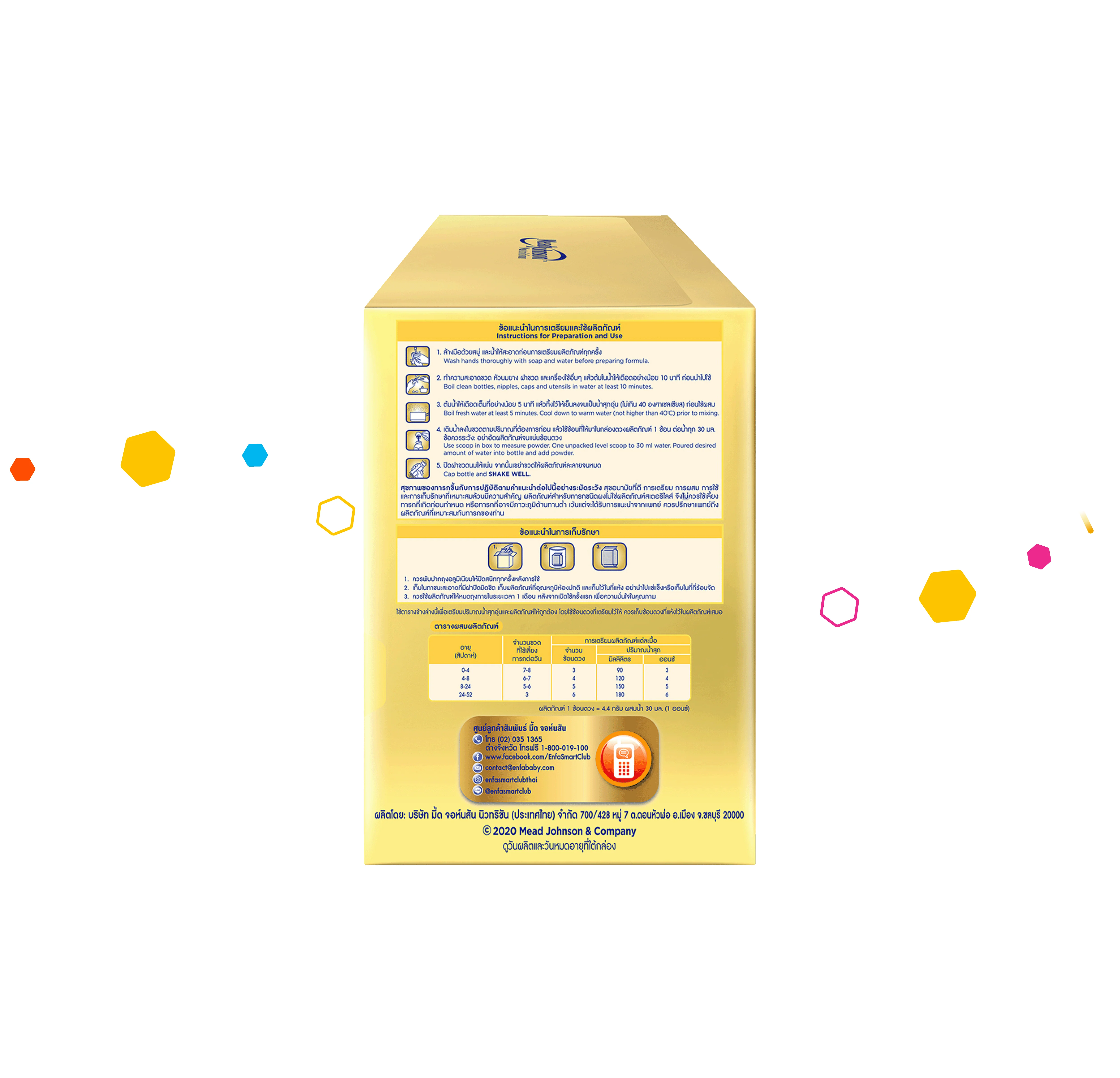 นมผง เอนฟาแล็ค เอพลัส มายด์โปร สูตร1 (2850 กรัม) Enfalac A+ MindPro Stage1 (2850 g) - Image 3